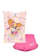 Tshirt & Short Paw Patrol Pink