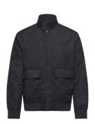 Suede-Effect Jacket With Zip Mango Navy