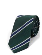 Green Striped Preppy Silk AN IVY Green