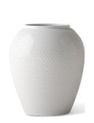 Rhombe Vase H25 White Porcelain Lyngby Porcelæn White