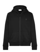 Badge Zip Hood Sweat - Gots/Vegan Knowledge Cotton Apparel Black