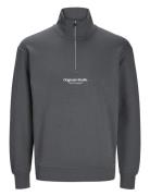 Jorvesterbro Sweat Quarter Zip Hn Noos Jack & J S Grey