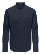 Onsgudmund Slim 1-Pkt Solid Shirt Noos ONLY & SONS Navy