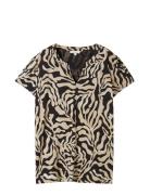 T-Shirt Blouse Alloverprinted Tom Tailor Patterned