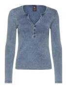 Deep V Indigo Henley Slim L\S Wmn G-Star RAW Blue