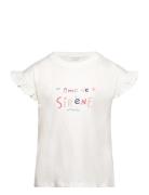 Embroidered Message T-Shirt Mango White