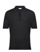 Knit Cotton Polo Shirt Mango Black