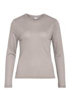 Vialexia O-Neck L/S Top - Noos Vila Grey