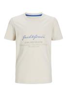 Jjgreat B2S Logo Tee Ss Ln Jnr Jack & J S Cream