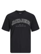 Jjecaleb Varsity Tee Ss O-Neck Sn Mni Jack & J S Black