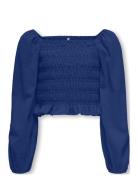 Koghelene Puff Sleeve Top Wvn Kids Only Blue