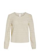 Vichikka O-Neck L/S Top Vila Cream