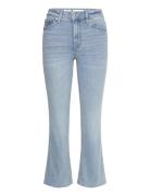 Sienna Flared Cropped Jeans Mango Blue