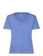 Short-Sleeved Cotton T-Shirt Mango Blue