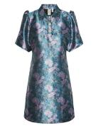 Yaslize Jacquard 2/4 Dress YAS Blue