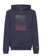 Dotted Eagle Graphic Hoodie Lyle & Scott Navy