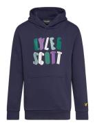 Polygon Graphic Hoodie Lyle & Scott Navy