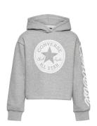 Converse Signature Cropped Hoodie Converse Grey