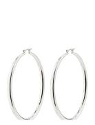 Priya Recycled Large Hoop Earrings Pilgrim Silver