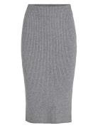 Viril Pencil Hw Knit Skirt - Noos Vila Grey