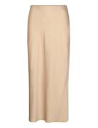 Viellette Hw Long Skirt - Noos Vila Beige