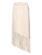 Gili Fringe Skirt NORR Cream