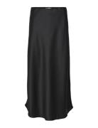 Objsateen Mw Ancle Skirt Div Object Black