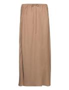 Tie Long Skirt Mango Brown