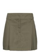 Pleated Mini-Skirt Mango Khaki