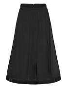 Hayden Pleated Wide Organza Midi Skirt Malina Black