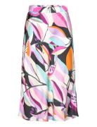 Skirt In Multi Leaf Print - Sille F Coster Copenhagen Pink