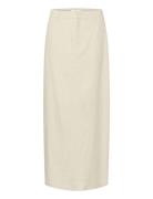 Lizagz Linen Hw Skirt Gestuz Cream