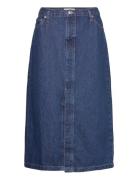 Denim Midi-Skirt Mango Blue