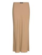 Long Linen Skirt Mango Beige