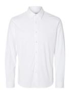 Slhslim-Jersey Shirt Ls Noos Selected Homme White