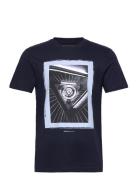 Printed T-Shirt Tom Tailor Navy