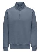 Onsconnor Reg 1/4 Zip Sweat ONLY & SONS Grey