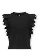 Kogbetty Life S/S Frill Top Jrs Kids Only Black