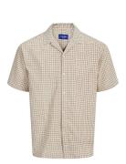 Jorjeff Jacquard Shirt Ss Ln Styd24 Jack & J S Beige