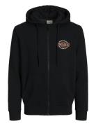 Jjlogo Sweat Zip Hood 2 Col Jack & J S Black