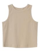 Nkfnakal Sl Crop Top Noos Name It Beige