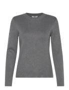 Objester Sli L/S Knit Pullover Noos Object Grey