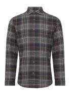 Checked Twill Shirt L/S Lindbergh Brown