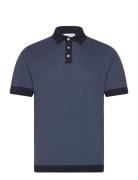 Knitted Polo S/S Contrast Lindbergh Blue