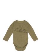 Body Ls - Solid W.print CeLaVi Khaki