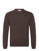 100% Recycle Knit Round Neck Lindbergh Brown