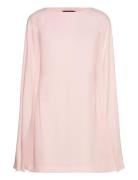 Cape Georgette Cocktail Dress Lauren Ralph Lauren Pink