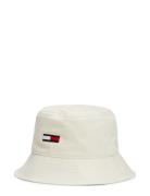 Tjw Elongated Flag Bucket Hat Tommy Hilfiger Cream