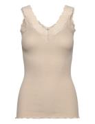 Organic Top W/ Lace Rosemunde Beige