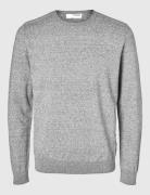 Slhberg Crew Neck Noos Selected Homme Grey